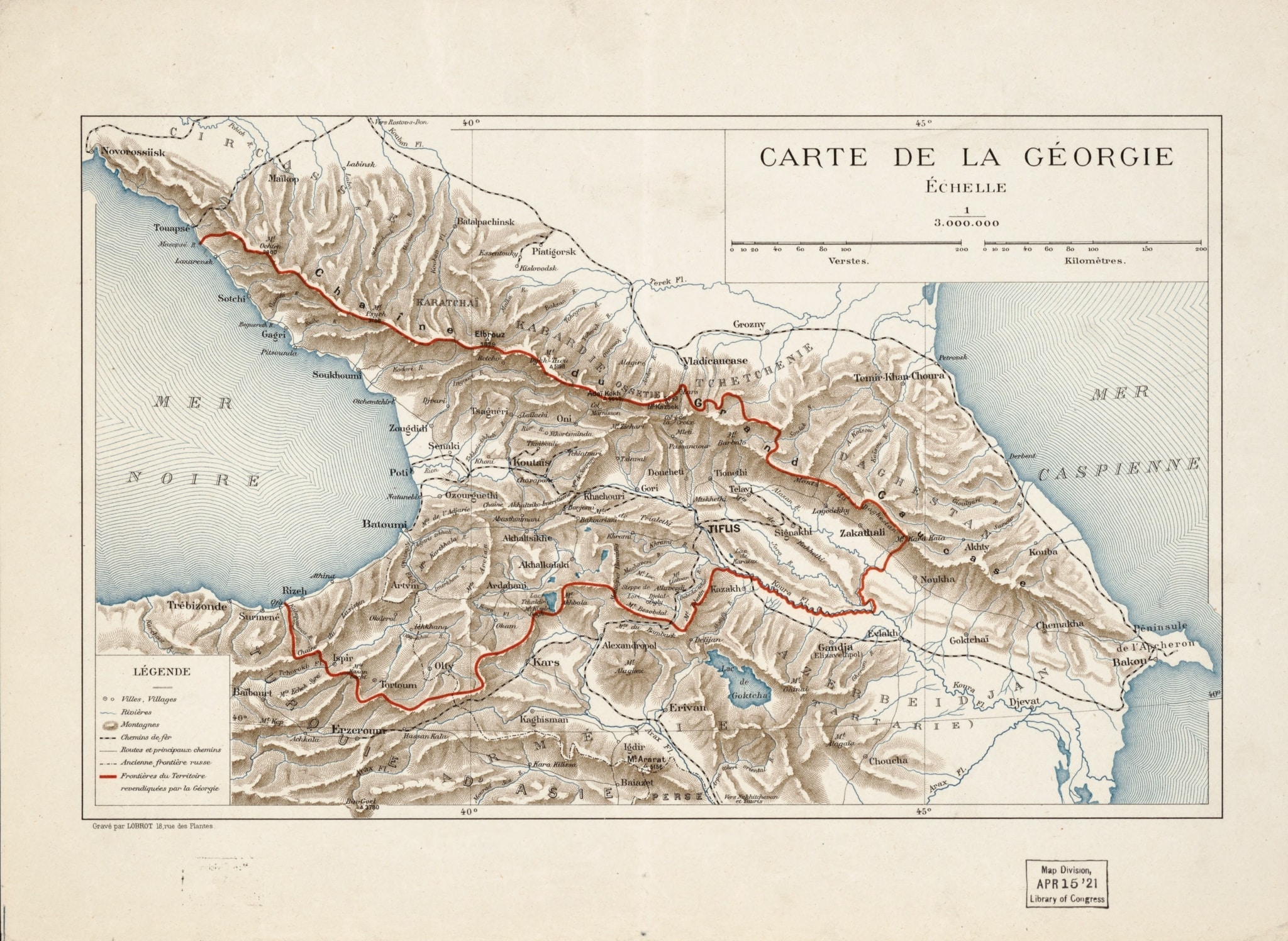 Carte de la Géorgie